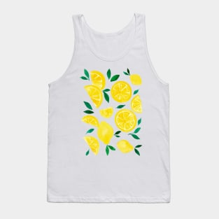 Watercolor lemons yellow and green Tank Top